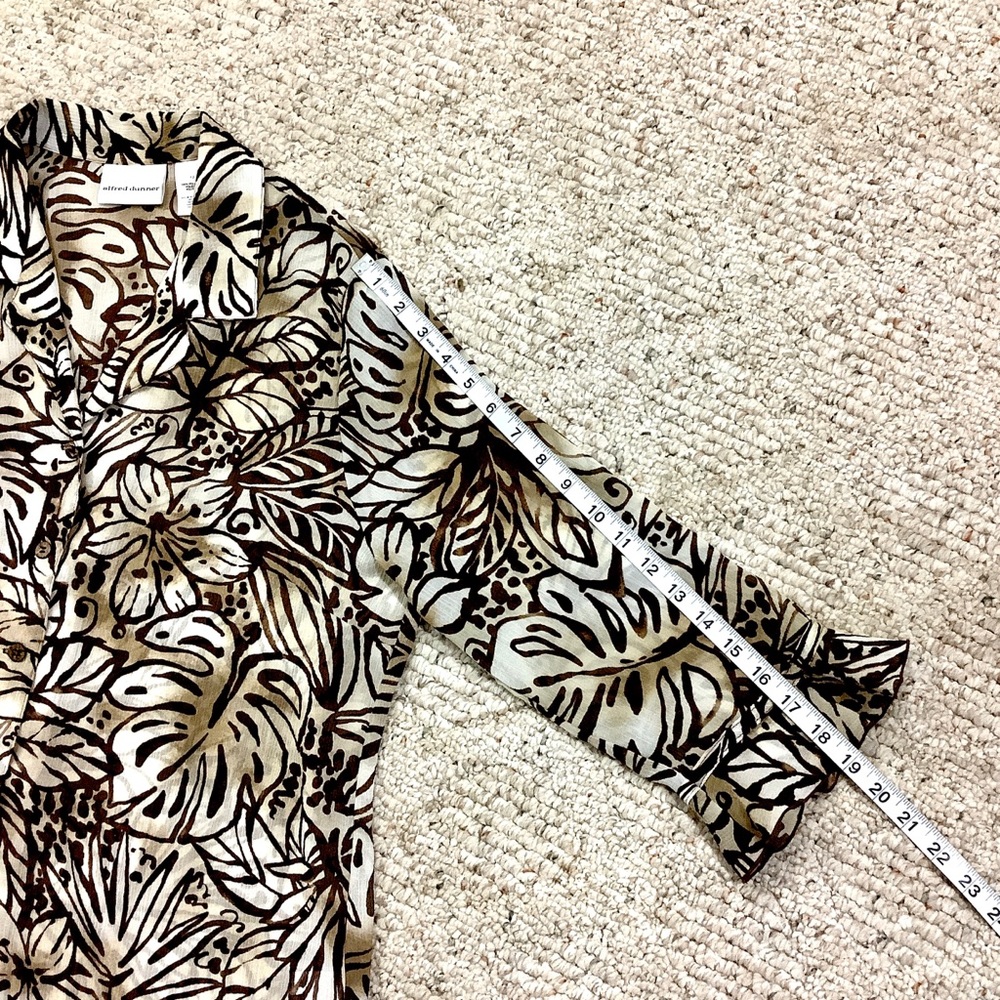 ALFRED DUNNER Sheer Floral Print Top 45 - Picture 9 of 11